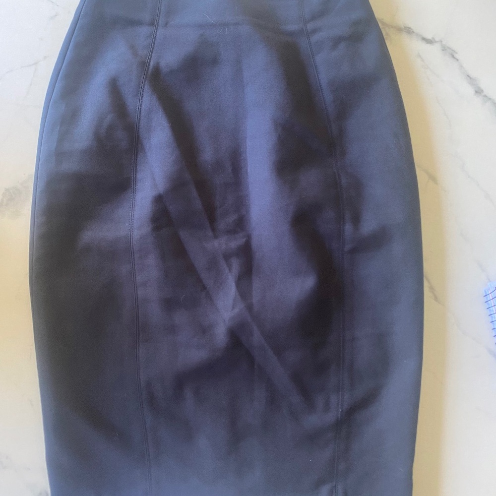 Zara Black Zippered Skirt With Velvet Trim Women’s XS